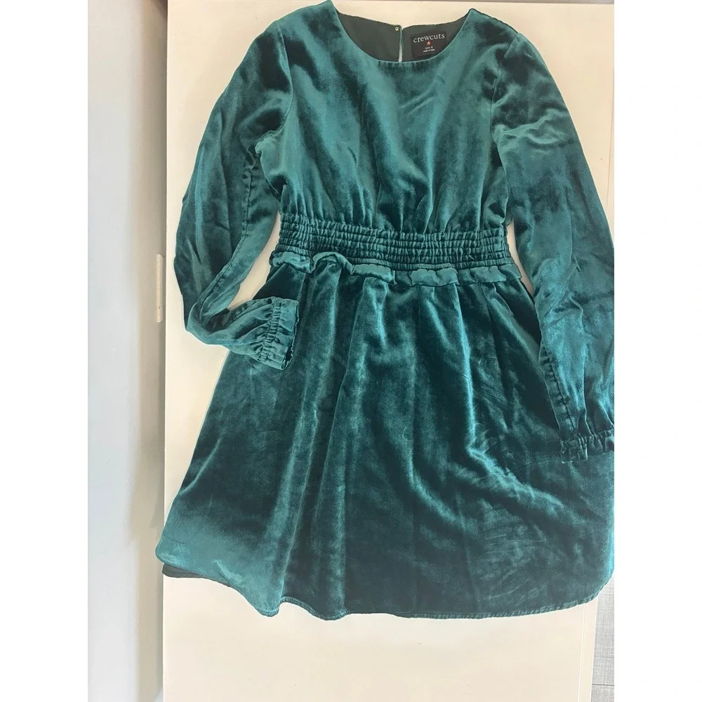 Crewcuts Green Velour Dress - Picture 10 of 10
